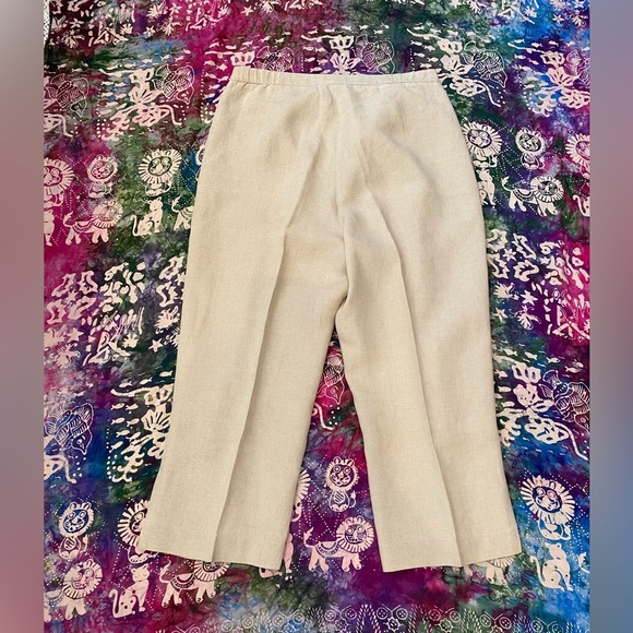 Liz Claiborne livvy capris 100% linen size 6 - Picture 2 of 4